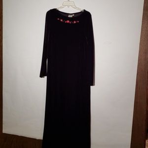 NWOT Match Black Velvet Maxi Dress